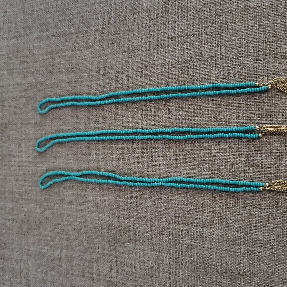 Triple Bead + Chain Necklace - Picture 2 of 8